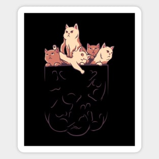 Pocket Full of Cats v2 by Tobe Fonseca Magnet